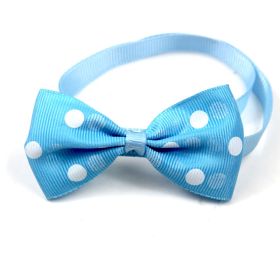 Pet Supplies Accessories Polka Dot Bow Tie (Option: Blue With White Dots-Free Size)