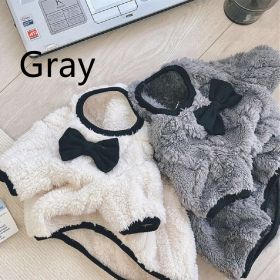 Hot Sale French Bow Tie Sweater Jarre Aero Bull Corgi Two Feet (Option: Gray-2XL)