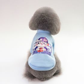 Dog Winter Pet Clothes Brushed Hoody (Option: Bear Hoodie Blue-M)