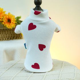 Pet Indoor And Outdoor Dog Cat Clothes Bottoming Shirt (Option: White-XS)