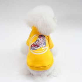 Dog Winter Pet Clothes Brushed Hoody (Option: Shoes Sweater Yellow-M)