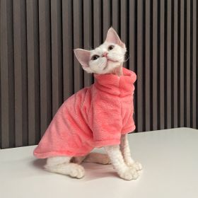 Thick German Mink Velvet Warm Bottoming Comfortable Cat Dog Clothes (Option: Jade Pink-S Recommended 150 Kg 200 Kg)