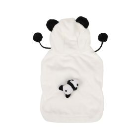 Flannel Warm Sweater Coat Jarre Aero Bull Corgi And Shiba Inu Pet (Option: White Panda Doll-L)